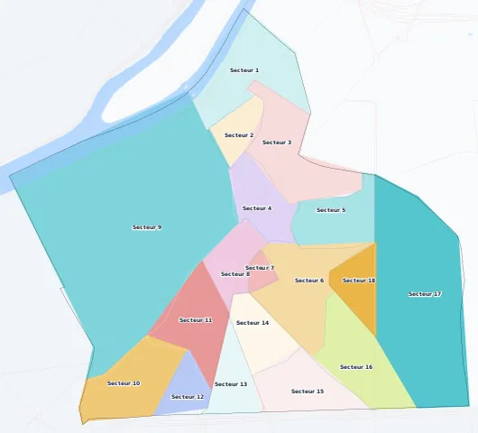 Carte des arrondissements et quartiers de Saint-Ouen-sur-Seine