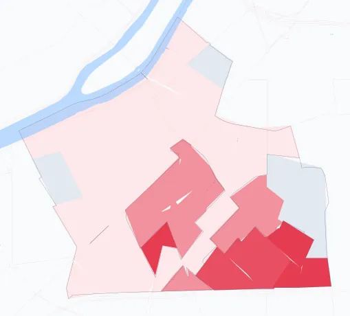Carte de la valeur locative de référence de Saint-Ouen-sur-Seine