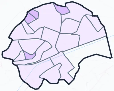 Carte de densité de population étudiante de Sevran