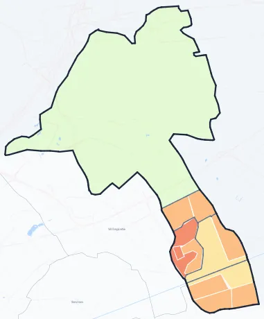 Carte de densité de population de Tremblay-en-France