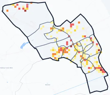 Carte des commerces de Villepinte