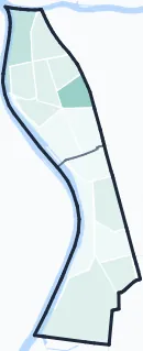 Carte de densité d'emplois salariés estimés de Alfortville