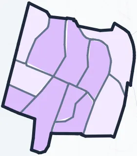 Carte de densité de population étudiante de Cachan