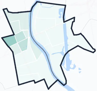 Carte de densité d'emplois salariés estimés de Choisy-le-Roi