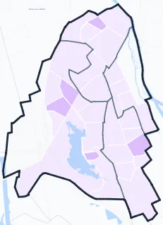Carte de densité de population étudiante de Créteil
