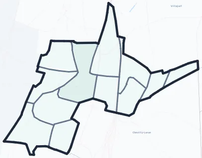 Carte de densité d'emplois salariés estimés de L'Haÿ-les-Roses