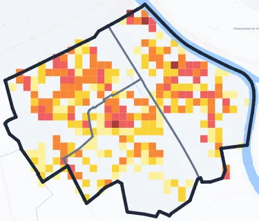 Carte des commerces de Ivry-sur-Seine