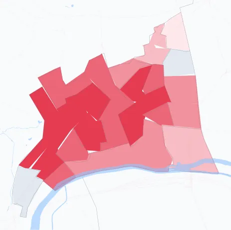 Carte de la valeur locative de référence de Nogent-sur-Marne