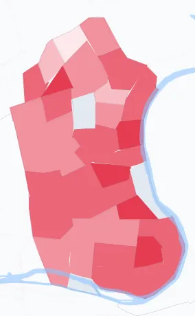 Carte de la valeur locative de référence de Le Perreux-sur-Marne