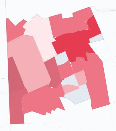 Carte de la valeur locative de référence de Thiais