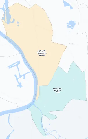 Carte des arrondissements et quartiers de Villeneuve-Saint-Georges
