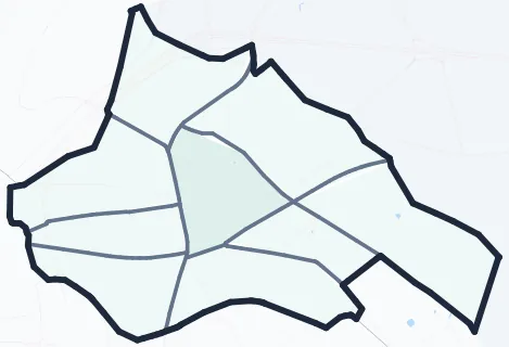 Carte de densité d'emplois salariés estimés de Villiers-sur-Marne