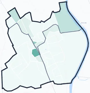 Carte de densité d'emploi (répartition estimée) de Vitry-sur-Seine