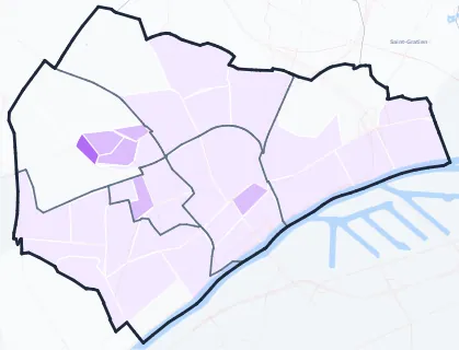 Carte de densité de population étudiante de Argenteuil