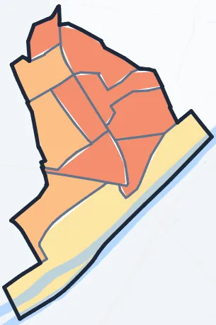 Carte de densité de population de Bezons