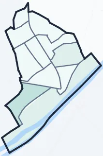 Carte de densité d'emploi (répartition estimée) de Bezons