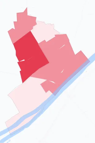 Carte de la valeur locative de référence de Bezons