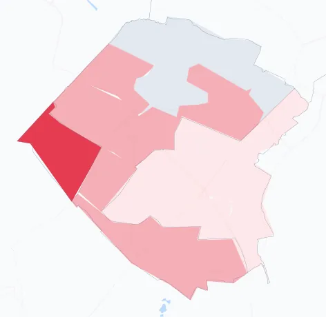 Carte de la valeur locative de référence de Garges-lès-Gonesse