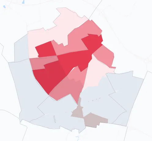 Carte de la valeur locative de référence de Goussainville