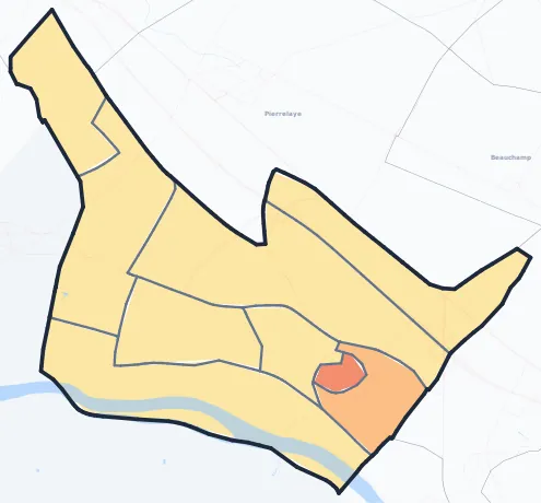 Carte de densité de population de Herblay-sur-Seine