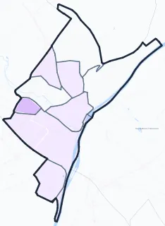 Carte de densité de population étudiante de Pontoise