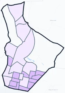 Carte de densité de population étudiante de Sarcelles